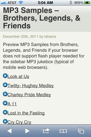Non Flash MP3 Page